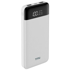 Портативное зарядное устройство TFN Slim Duo LCD 10000mAh (белый)