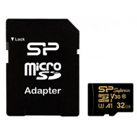 Карта памяти Silicon-Power Superior Golden A1 microSDHC SP032GBSTHDV3V1GSP 32GB