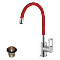 Смеситель Rossinka Silvermix Z35-35U (красный/хром)