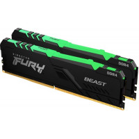 Оперативная память Kingston FURY Beast RGB 2x16GB DDR4 PC4-25600 KF432C16BBAK2/32