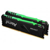 Оперативная память Kingston FURY Beast RGB 2x8GB DDR4 PC4-28800 KF436C17BBAK2/16