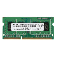 Оперативная память Foxline 4GB DDR3 SODIMM PC3-12800 FL1600D3S11SL-4G