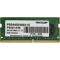 Оперативная память Patriot Signature Line 4GB DDR4 SODIMM PC4-19200 PSD44G240041S
