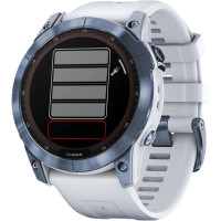 Умные часы Garmin Fenix 7X Sapphire Solar 51 мм (голубой минерал/белый камень)