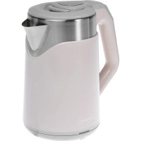 Электрочайник HomeStar HS-1019 (стальной/розовый)