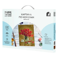 Картина по номерам Три совы Красные тюльпаны КХ_44112