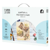 Картина по номерам Три совы Милые львята КХ_44199