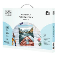 Картина по номерам Три совы Озеро в горах КХ_44184