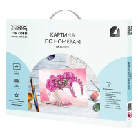 Картина по номерам Три совы Пионы и люпины КХ_44152