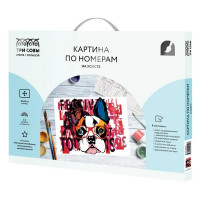 Картина по номерам Три совы Стильный французский бульдог КХ_44129