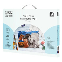 Картина по номерам Три совы Тройка коней КХ_44168