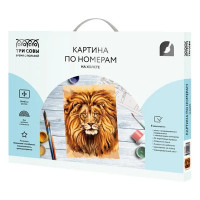 Картина по номерам Три совы Царь зверей КХ_44086