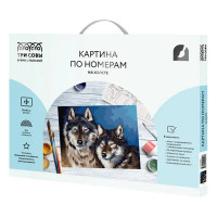 Картина по номерам Три совы Волки КХ_44091