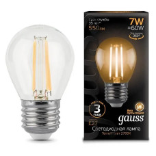 Светодиодная лампа Gauss LED Filament Globe E27 7 Вт 2700 К 105802107