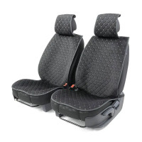 Накидка на автомобильное сидение Car Performance CUS-1012 BK/GY (алькантара, черный/серый)