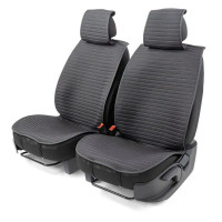 Накидка на автомобильное сидение Car Performance CUS-1022 BK/GY (лен, черный/серый)