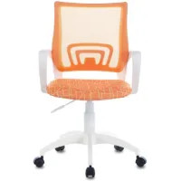 Компьютерное кресло Brabix Fly MG-396W 532402 (белый/сетка оранжевая TW-38-3/Giraffe)