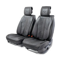 Накидка на автомобильное сидение Car Performance CUS-3012 BK/BK (экокожа, черный)