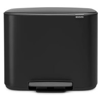 Brabantia Bo Pedal Bin 11л + 23л (черный матовый)