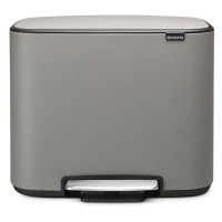 Brabantia Bo Pedal Bin 11л + 23л (минерально-серый)