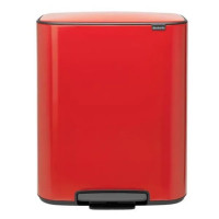 Brabantia Bo Pedal Bin 2 x 30 л (пламенно-красный)