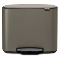 Brabantia Bo Pedal Bin 3 x 11л (платиновый)