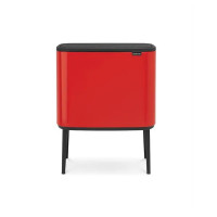 Brabantia Bo Touch Bin 3x11 л (пламенно-красный)