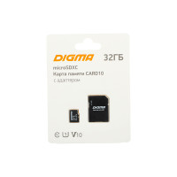 Карта памяти Digma MicroSDXC Class 10 Card10 DGFCA032A01