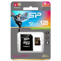Карта памяти Silicon-Power Elite Gold microSDXC SP128GBSTXBU1V1GSP 128GB (с адаптером)