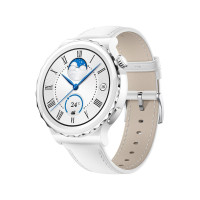 Умные часы Huawei Watch GT 3 Pro Ceramic 43 мм азиатская версия (белый/кожа)