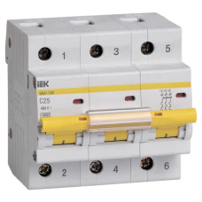 Выключатель автоматический IEK ВА 47-100 3п 25А C MVA40-3-025-C