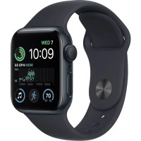 Умные часы Apple Watch SE 2 40 мм (алюминиевый корпус, полуночный/полуночный, спортивный силиконовый ремешок)