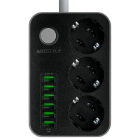 Сетевой фильтр ArtStyle CL-3631B (черный)