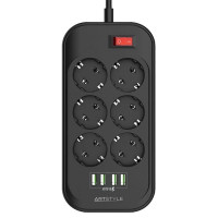Сетевой фильтр ArtStyle CL-6403B (черный)