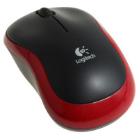 Мышь Logitech M185 (черный/красный)
